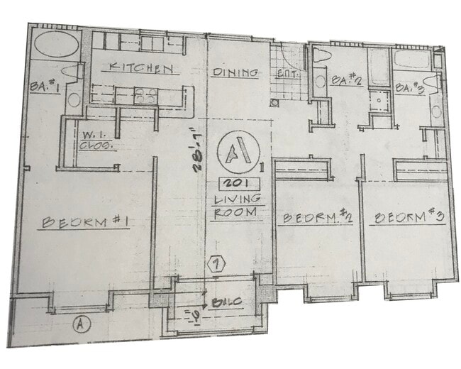 Floorplan - Lido Apartments - 3707 Motor Ave