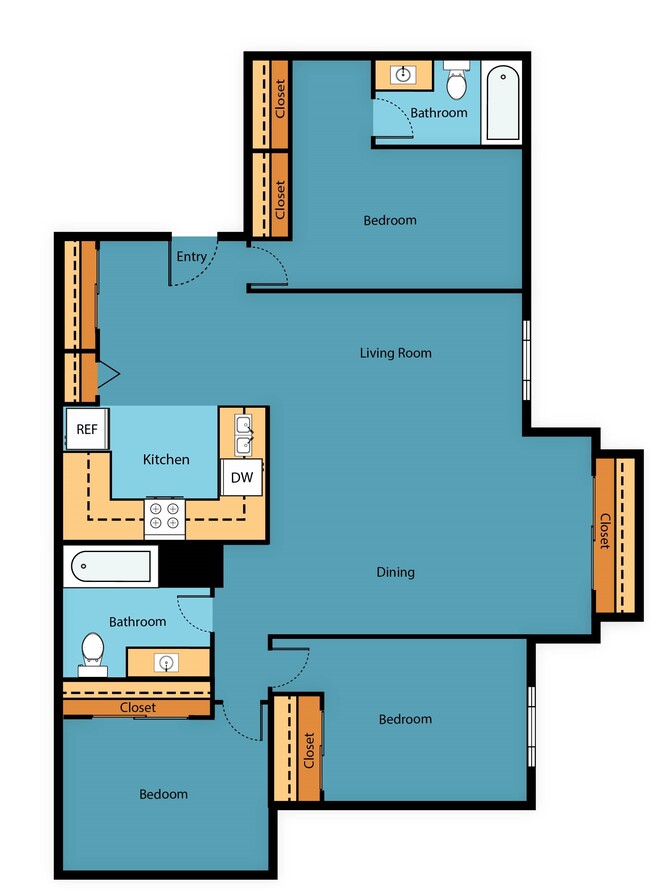 Floorplan - Arabella Apartment Homes