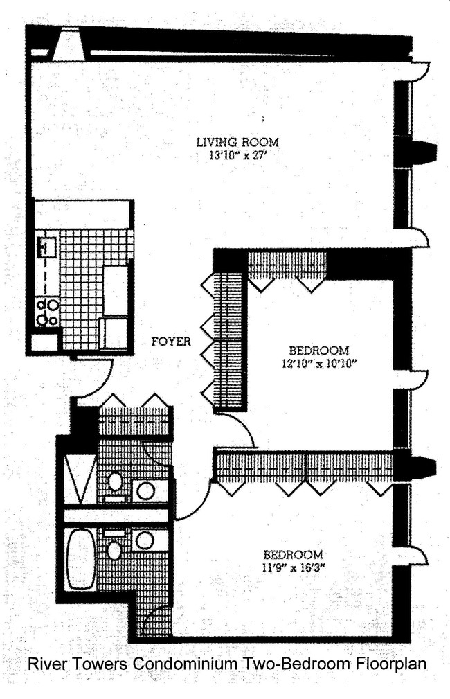 2BR/1BA - The River Towers Condominium