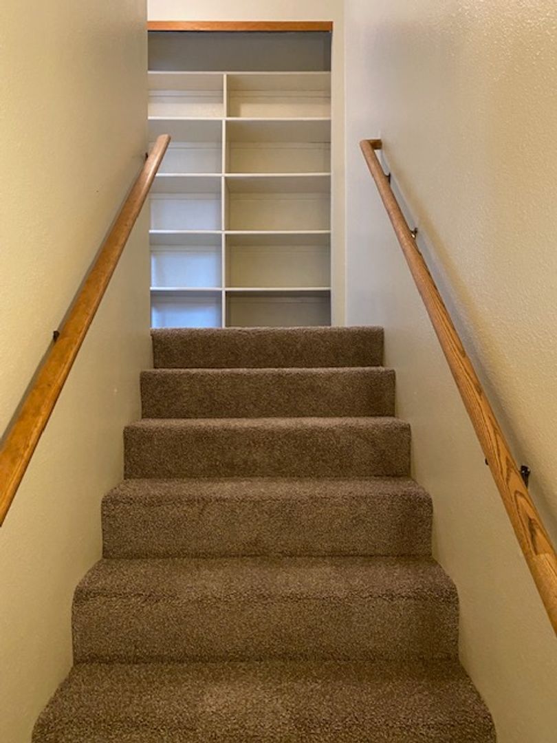 Staircase leading to storage closet - 329 Bessie St