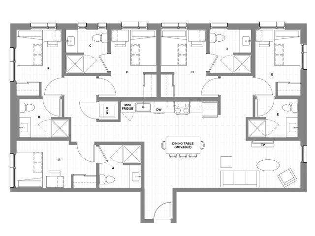 5x5 A - HERE Seattle Student Apartments