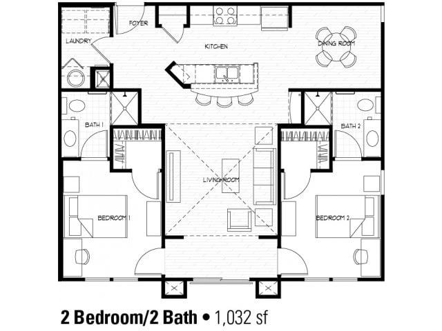 2BR/2BA - The Union Student Living