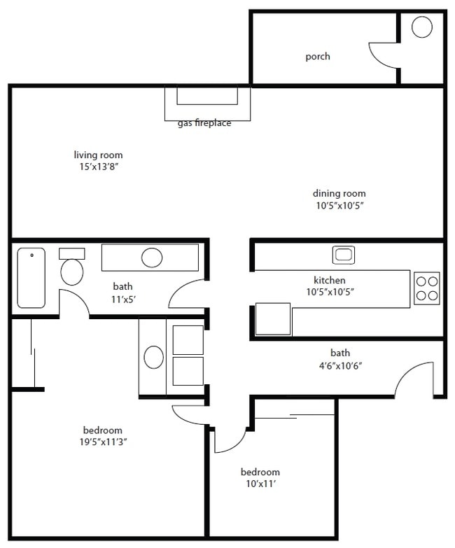2BR/1BA - Graham- Maple Glen LLC 3412