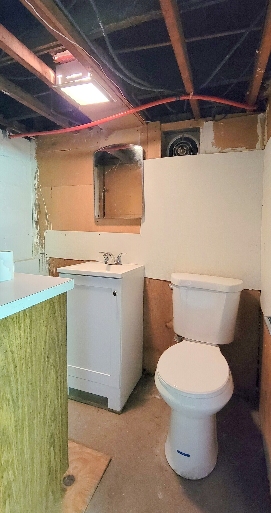 Basement Half Bath - 122 Cross St