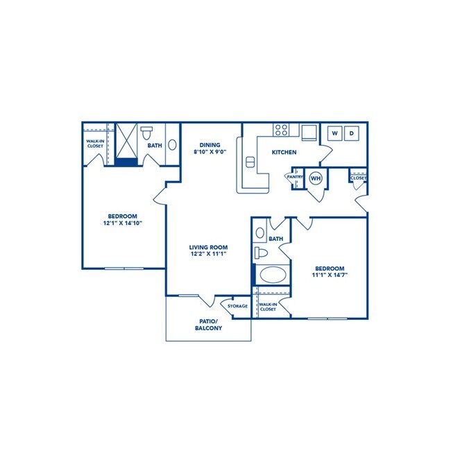 2 Bedroom | 2 Bath | 1113 SF - Garrison Station Apartments