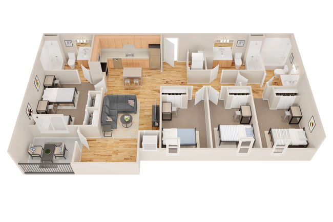 D6: 4BD | 3BA | 1457 SF - Radius