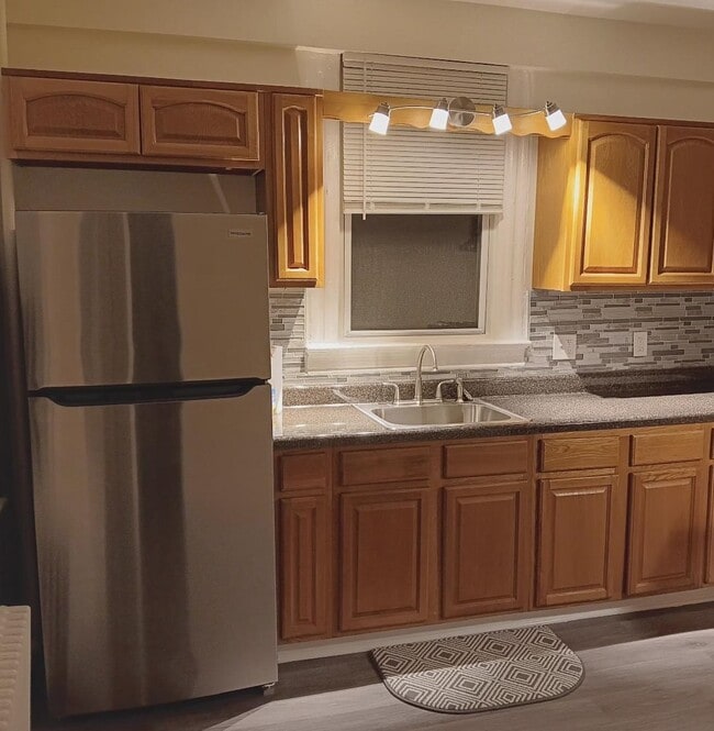 Kitchen with New Stainless Steel Refrigerator - 324 Hawthorne Ave