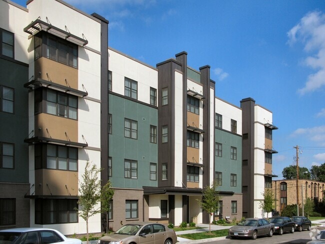 View to the northwest across 12th Avenue SE - Brook Commons