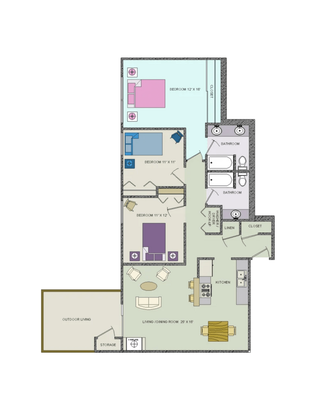 Floorplan - Lakeside Apartments
