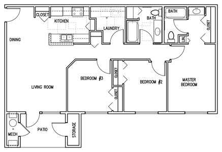 3BR/2BA - Rock Springs Creekside Apartments