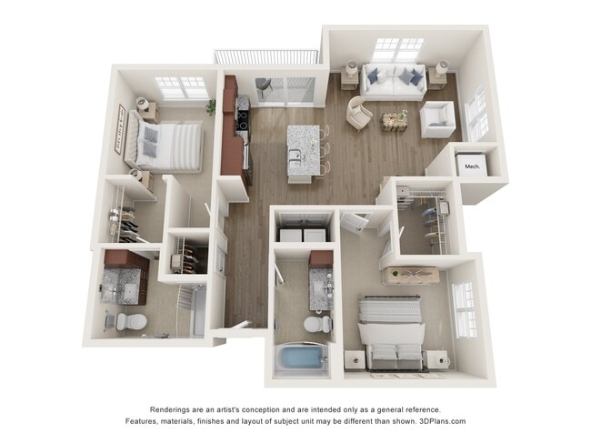 Floorplan - The Fern 55+ Apartments