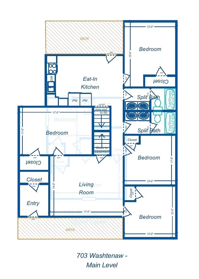 floor plan - main floor - 703 Washtenaw Rd