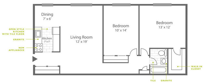 Floorplan - Ridge Court Apartments