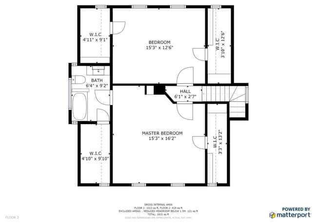 Upstairs floor plan - 715 E 10th St