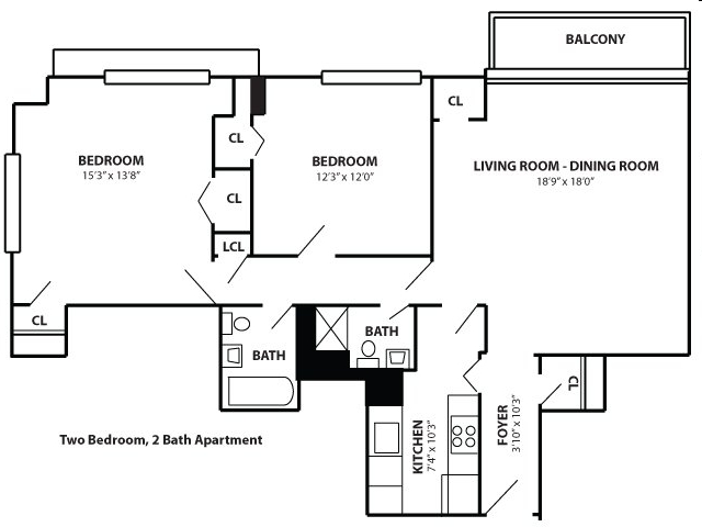 2BR/2BA - Capitol Park Tower