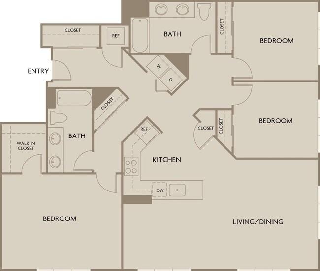 3BR/2BA - Industrial Lofts