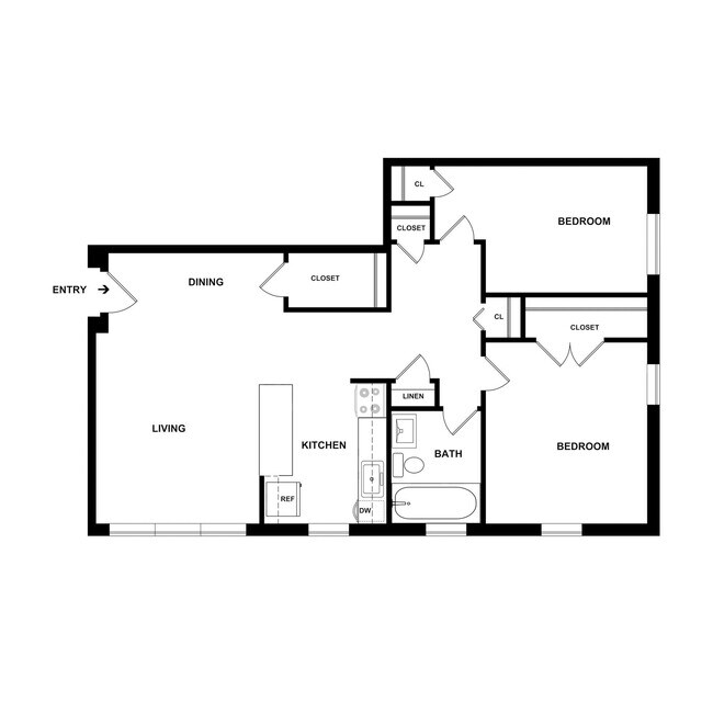 Floorplan - Carver Terrace Apartments