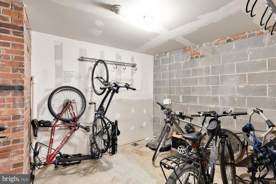 Locked bike room in building - 1907 3rd St NW