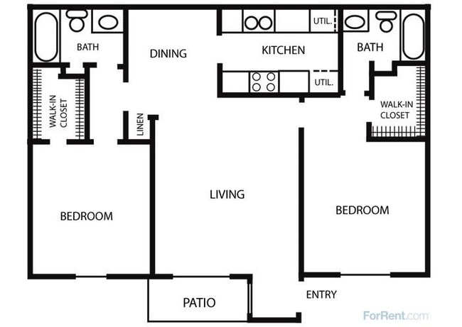 Plan B-1 - Woodhill Apartments