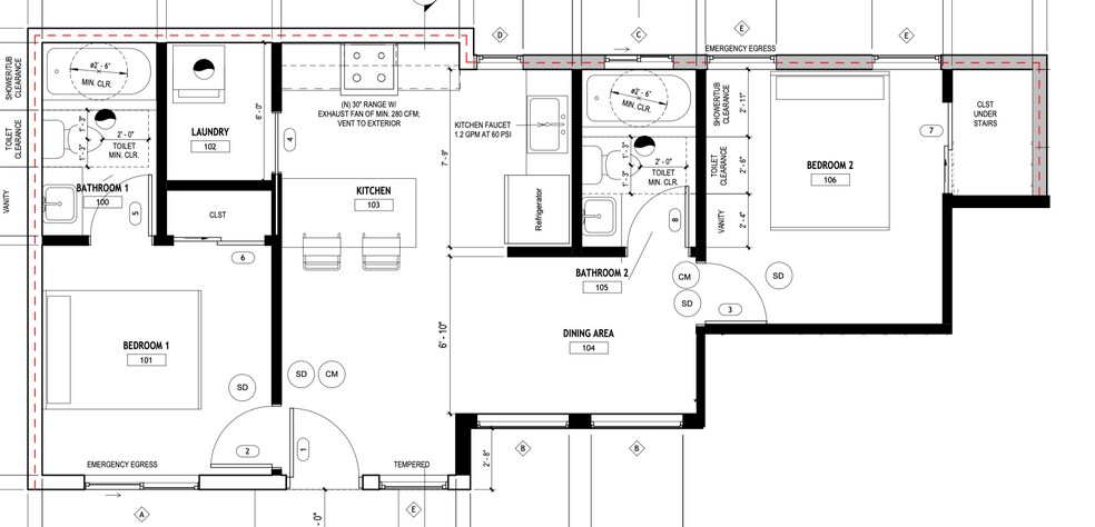 Unit Floor Plan - 2430 E 7th St