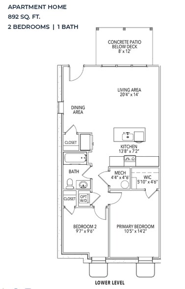 Unit Floorplan - 2421 Anlee Rd
