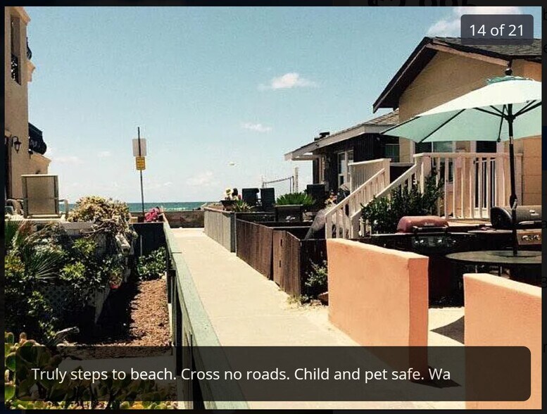 Walk barefoot to the beach from our patio - 3990 Strandway