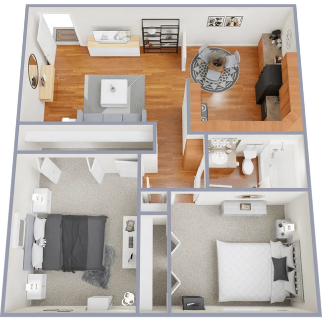 Two bedroom, one bath, 780 square foot apartment home - Hills
