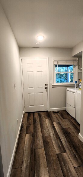 laundry area and back door - 211 One Way St