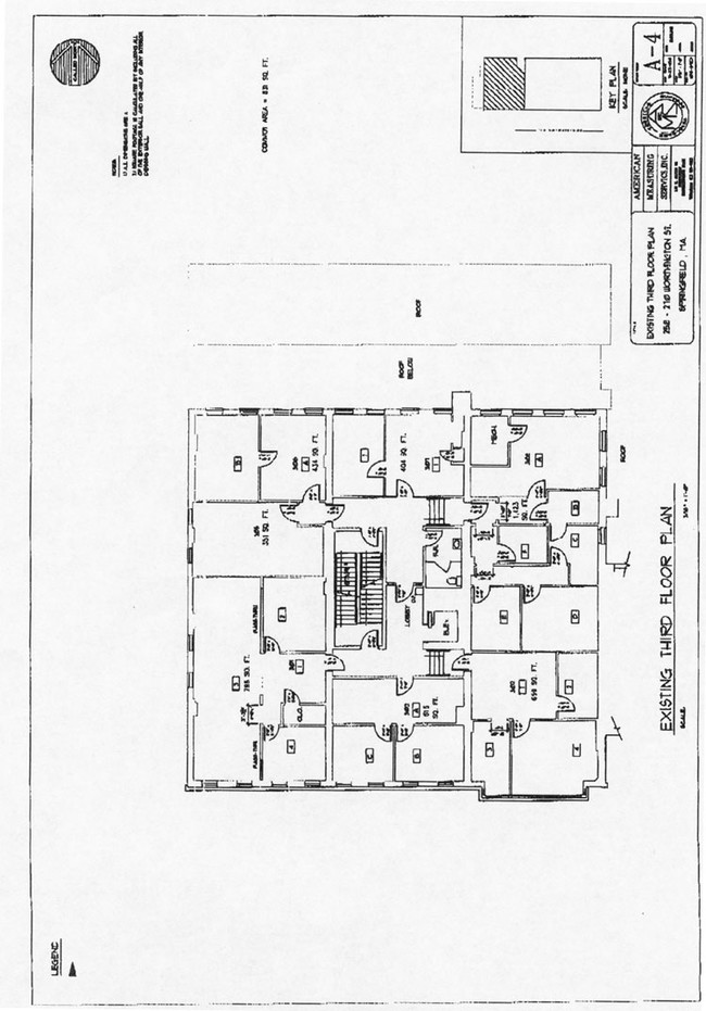 Floor Plan 3rd floor - 254-270 Worthington St