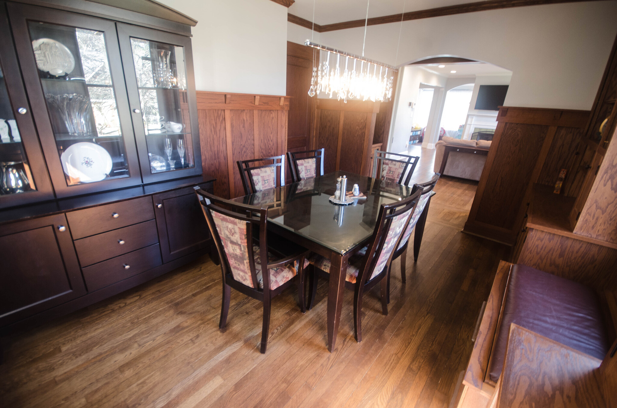 Dining room with custom woodwork - 121 Brower Street