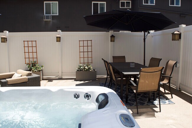 Entirely private patio space, not shared with the building. All outdoor furniture included! - 1410 N Curson Ave