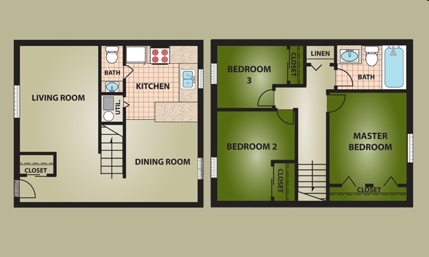 3BR/1.15BA - Forest Glade Apartments