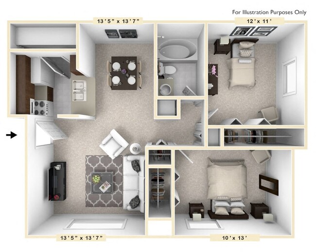 Floorplan - Bay Pointe Apartments