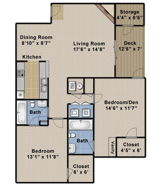 Floorplan - Hillsborough Apartments
