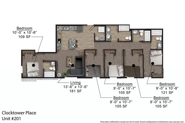 2410 Chamberlain #201 | 5 Bed/4 Bath - Clocktower Place