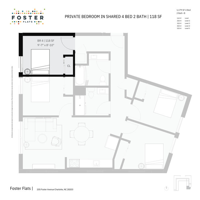 Floorplan - Foster Flats