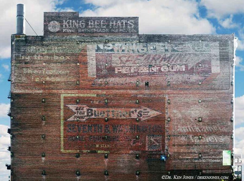 Faded Advertising - On the West Side of King Bee Lofts - 1709 Washington Ave