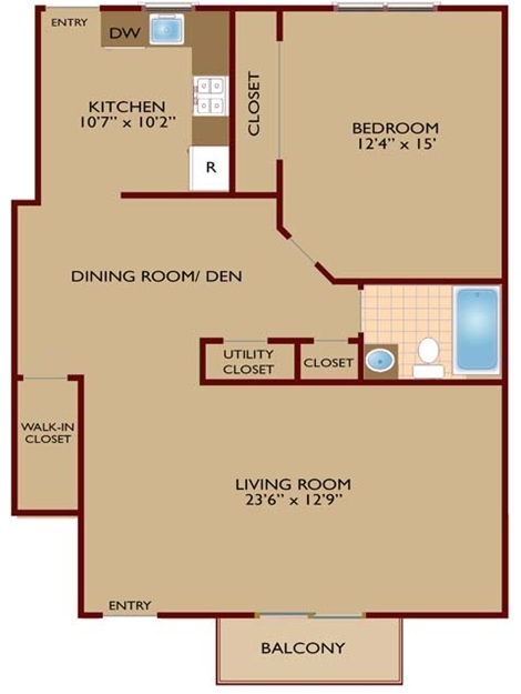 1BR/1BA - Riverside Village