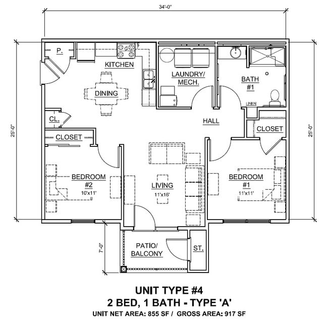 Floor Plan 4 - Carmany Place Apartments