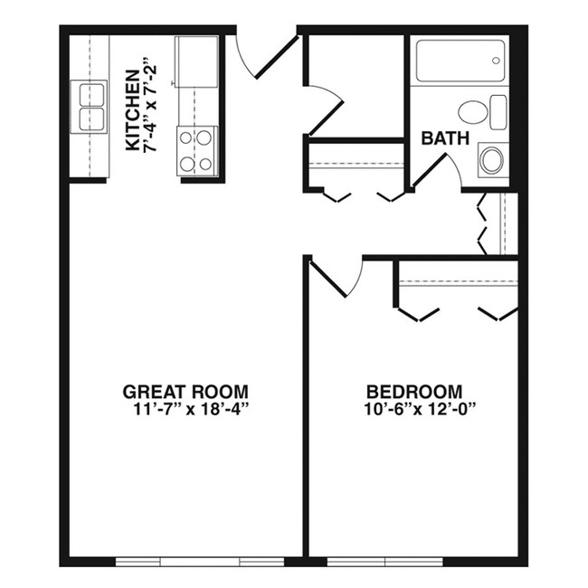 1BR/1BA - River South Apartments