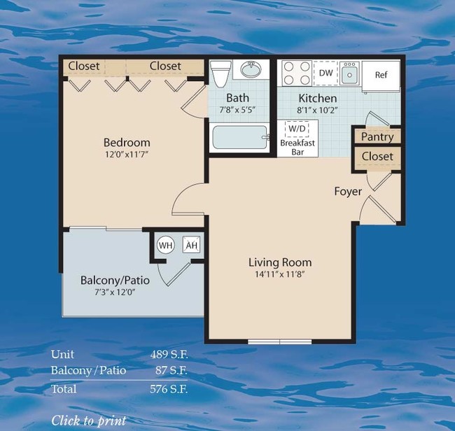 Floorplan - Sunset Bay Apartments