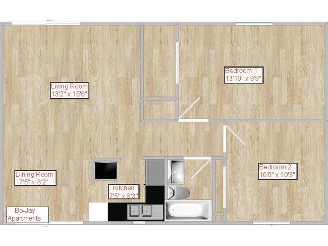 Unit Floor Plan - 222 S Hampton Rd