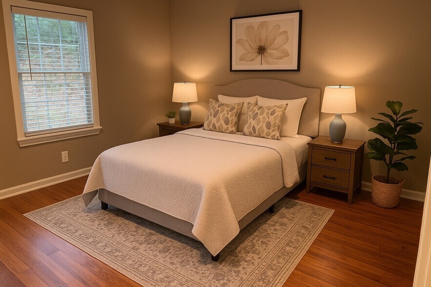 bedroom virtually staged - 215 Kirkton Knls