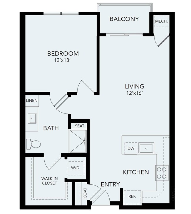 A1b | 1 bed 1 bath | 782 sq ft - Avenida Watermarq