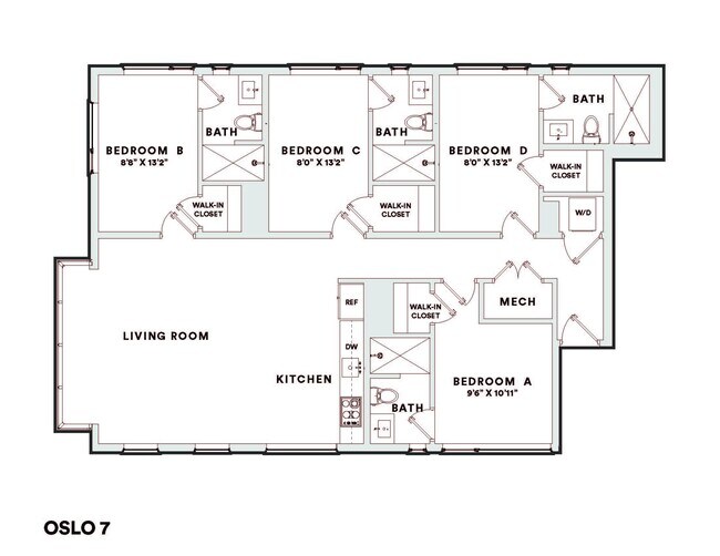 Floorplan - OSLOshaw Co-Living Apartments
