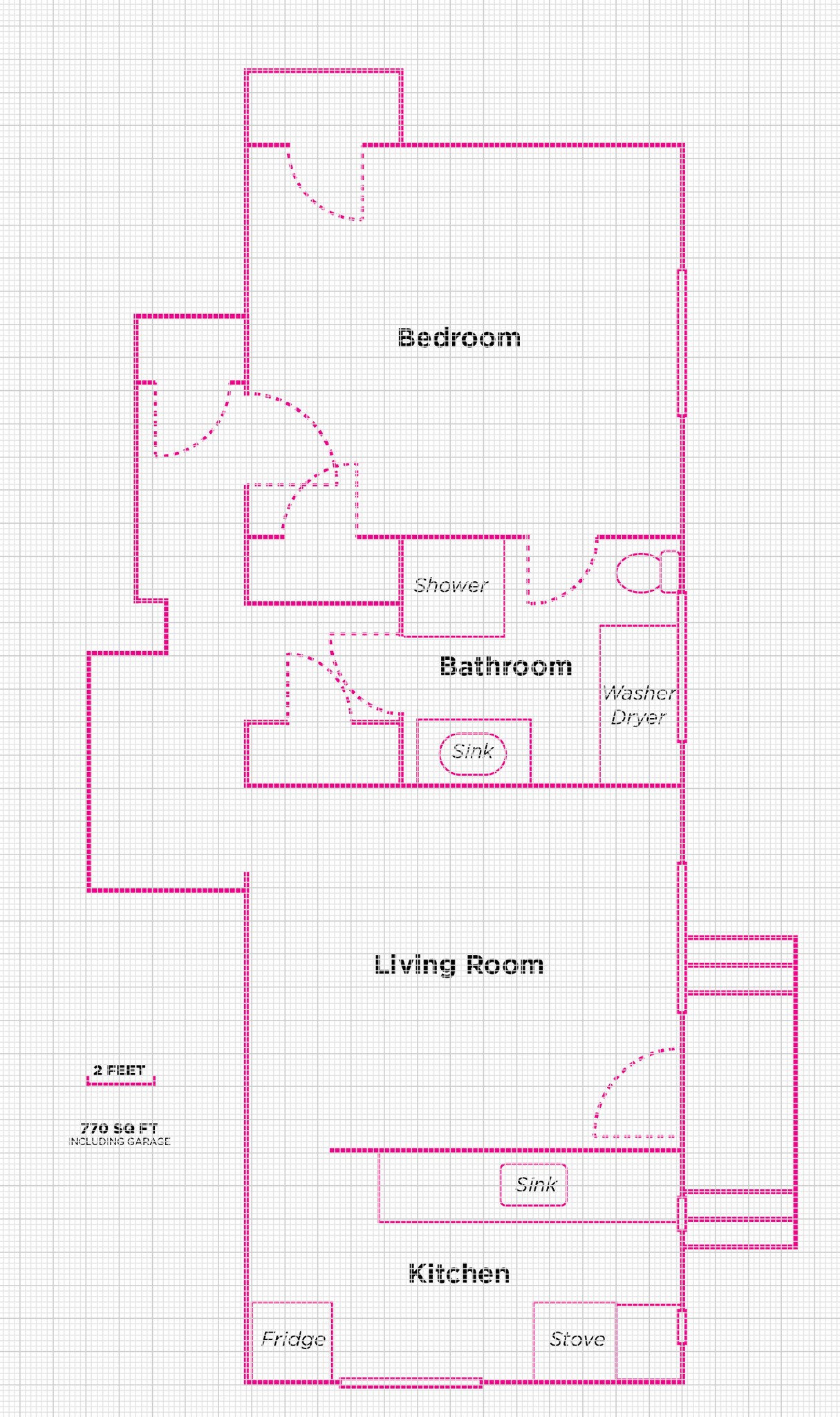 Floor plan with measurements - 517 Benton St