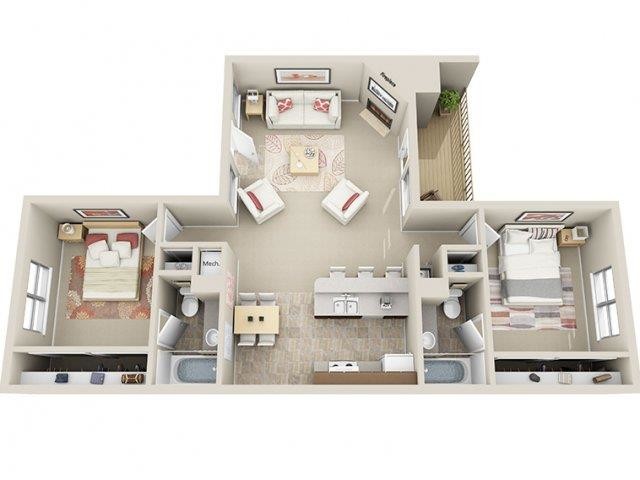 Floorplan - Sheridan Square Apartments