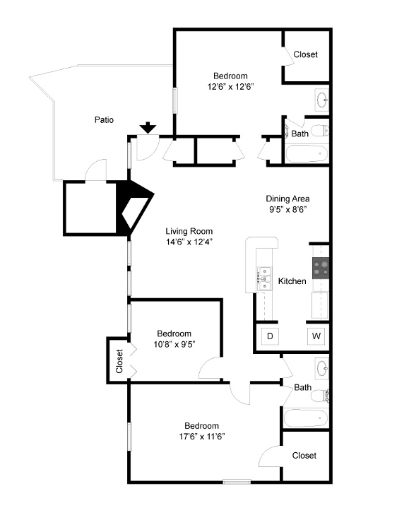 Floorplan - Palmetto Place Apartments