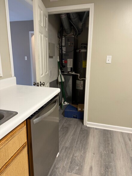 Kitchen and storage/utility closet - 101 Davis St