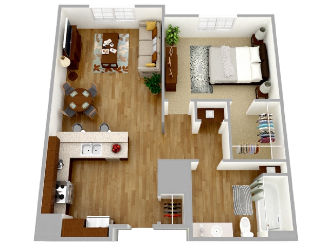 Floorplan - The Dannelly at the Catawba Senior Apartments